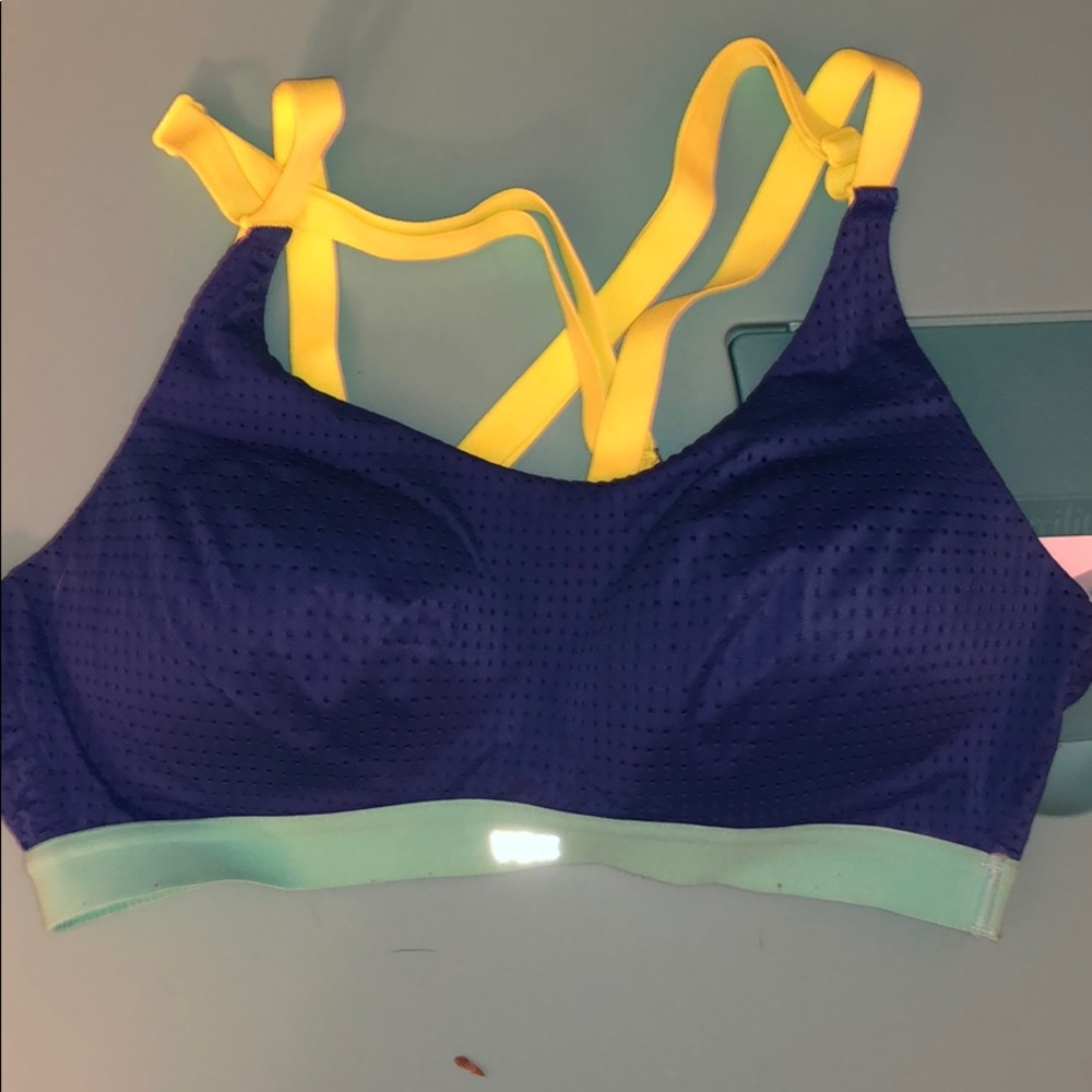 Navy Blue/Teal VSX Padded Sports Bra
